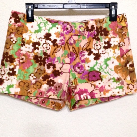 J Crew pink desert multi floral stretch shorts 4 - Picture 2 of 8